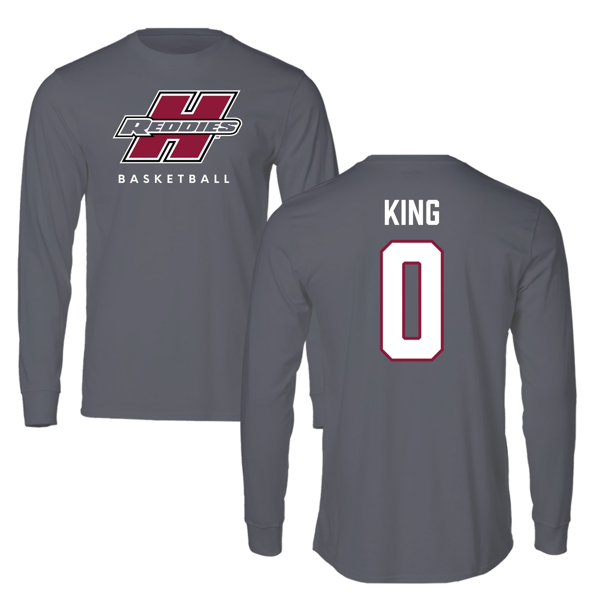 Henderson State University Basketball Gray Long Sleeve  - Clarence King