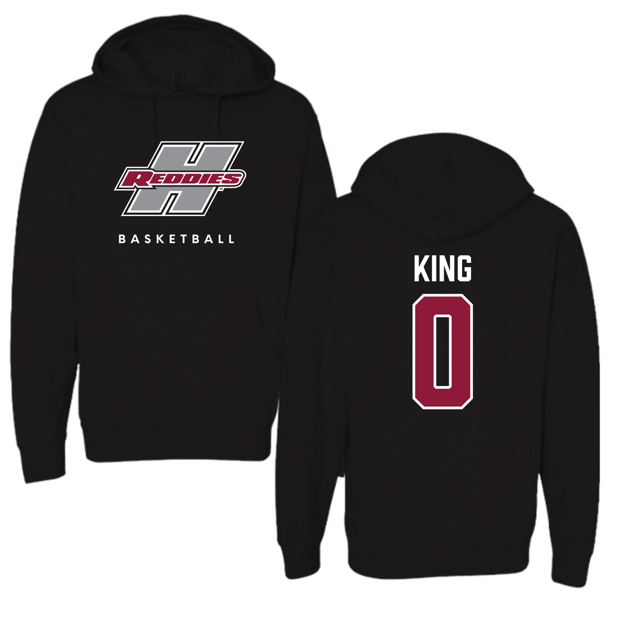 Henderson State University Basketball Black Hoodie  - Clarence King