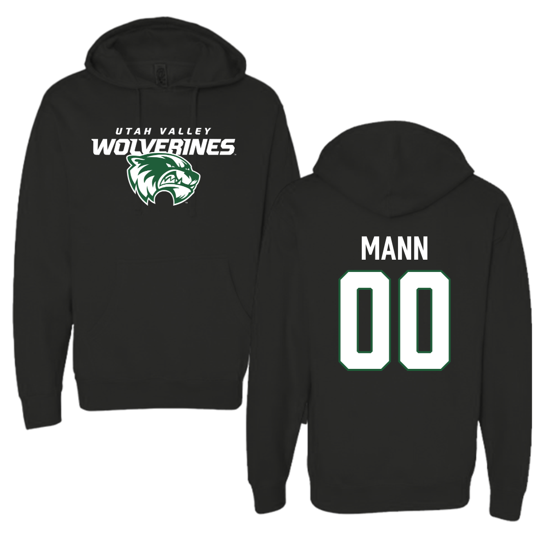 Utah Valley University Softball Black Hoodie  - #00 Angelique Mann