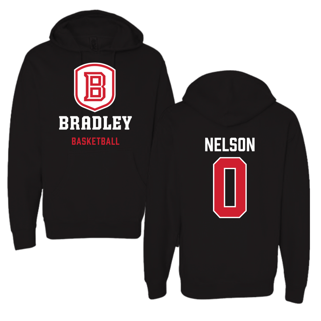 Bradley University Basketball Black Hoodie  - #0 Kaylen Nelson