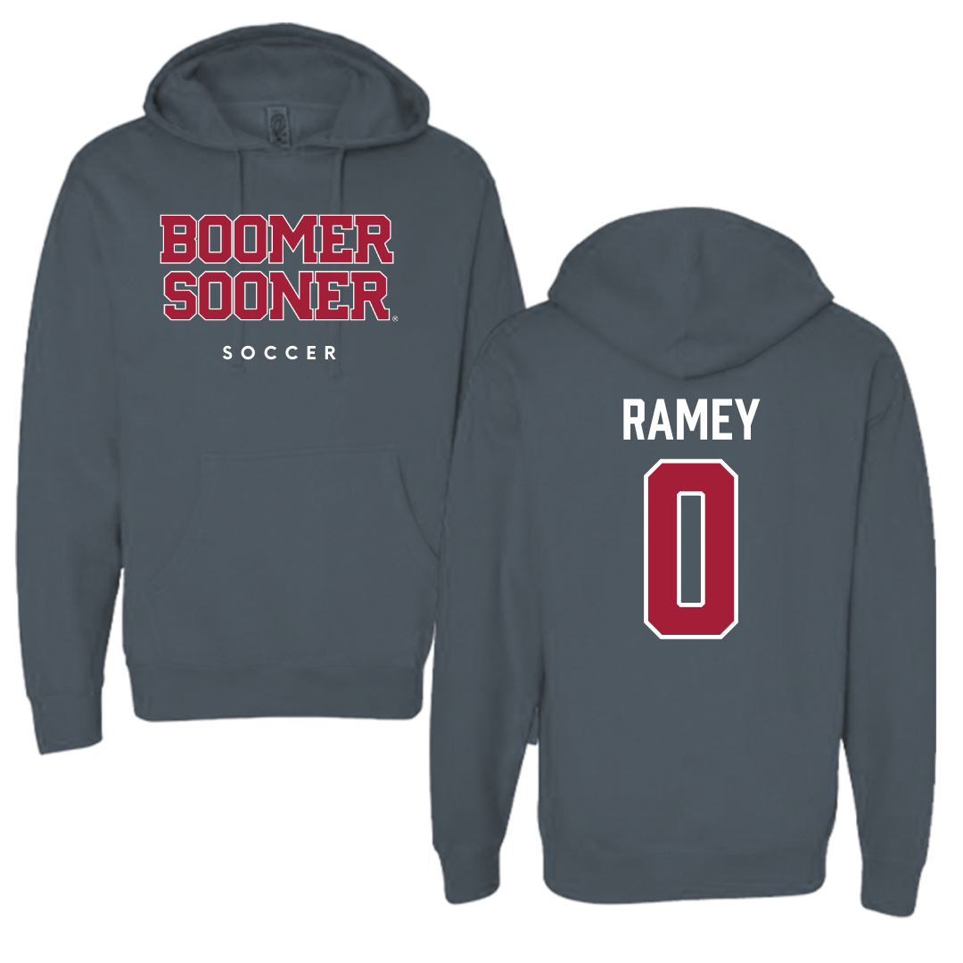 Sudadera con capucha color carbón de fútbol de la Universidad de Oklahoma - Olivia Ramey