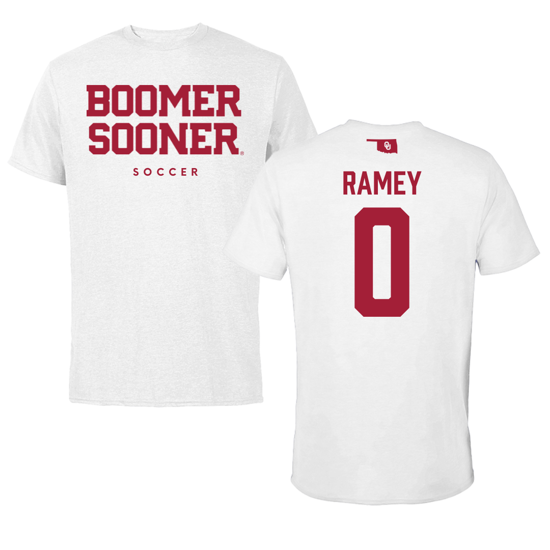 Camiseta blanca de fútbol de la Universidad de Oklahoma - Olivia Ramey