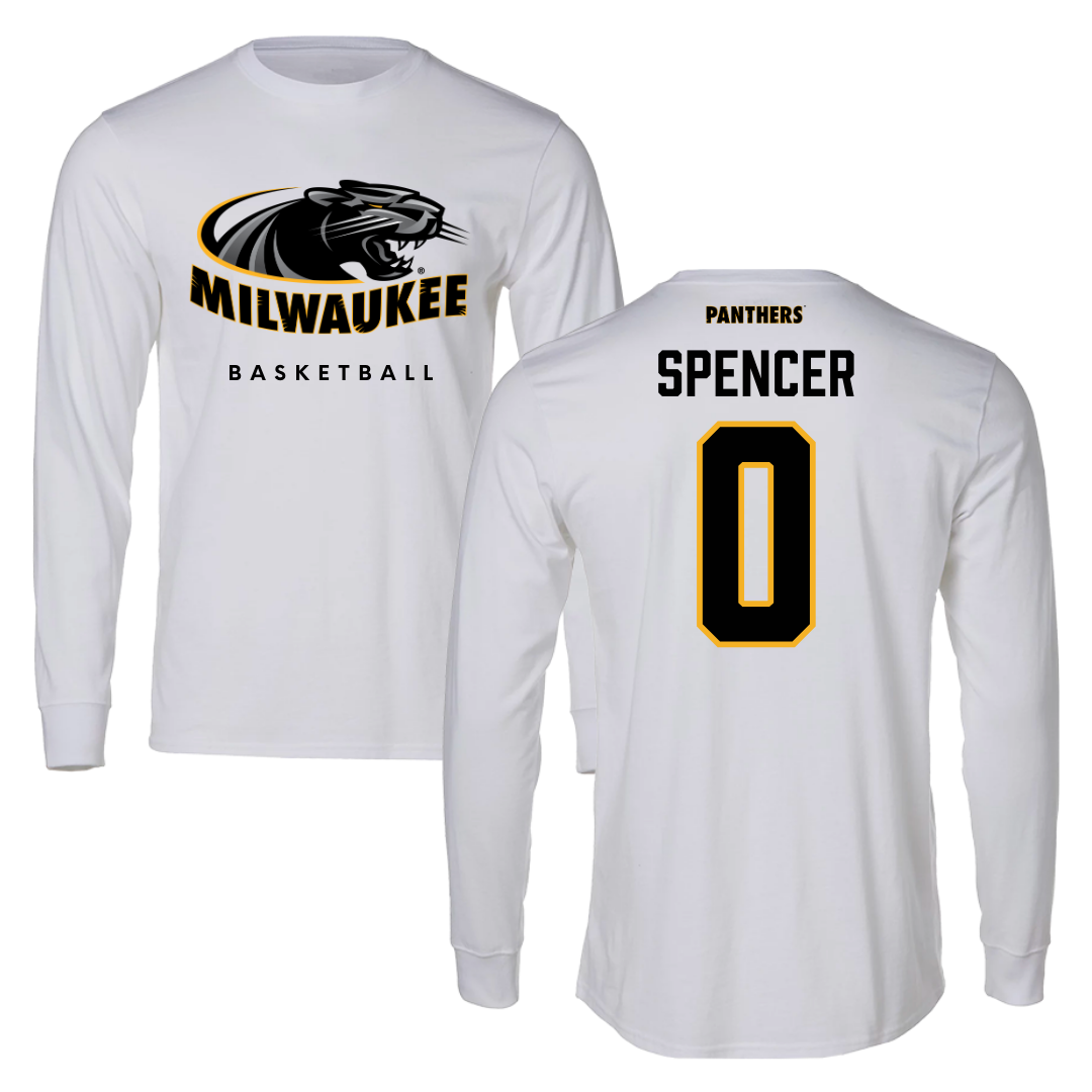 University of Wisconsin-Milwaukee Basketball White Long Sleeve  - Pierce Spencer