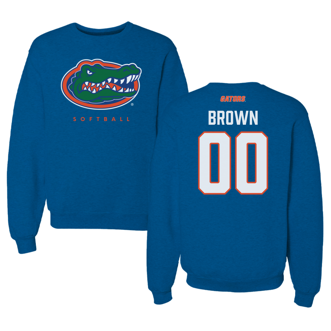University of Florida Softball Blue Mascot Crewneck - #00 Ava Brown