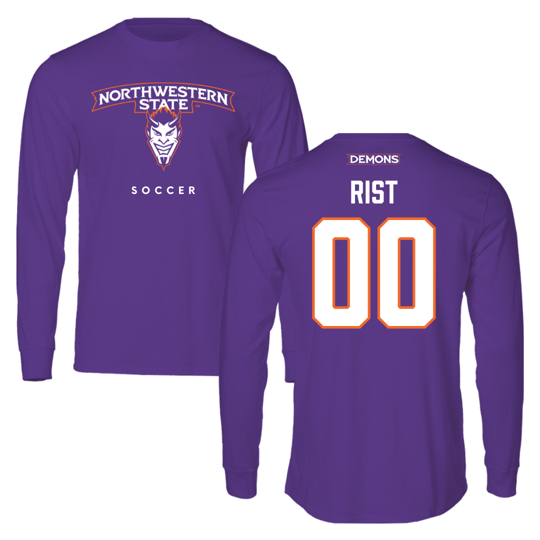 Northwestern State University Soccer Purple Long Sleeve  - #00 Kennedy Rist