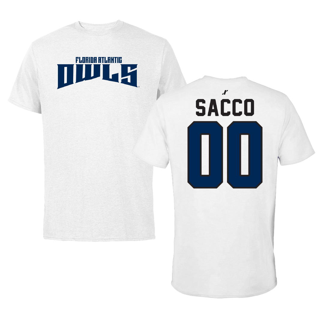 Florida Atlantic University Softball White Classic Tee - #00 Gabby Sacco