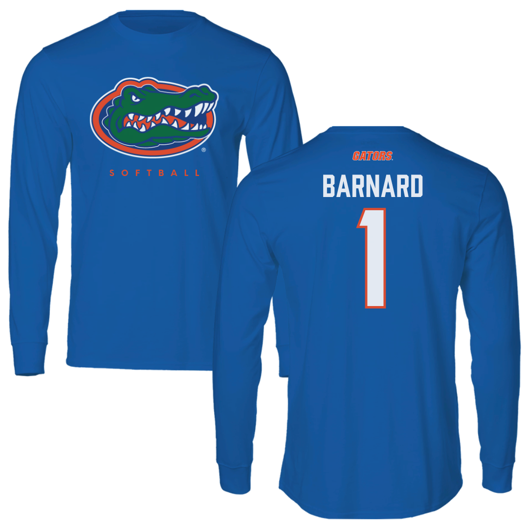 University of Florida Softball Blue Mascot Long Sleeve - #1 Brooke Barnard