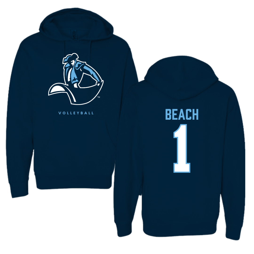Sudadera con capucha azul marino de voleibol de la Universidad de San Diego - #1 Neomi Beach