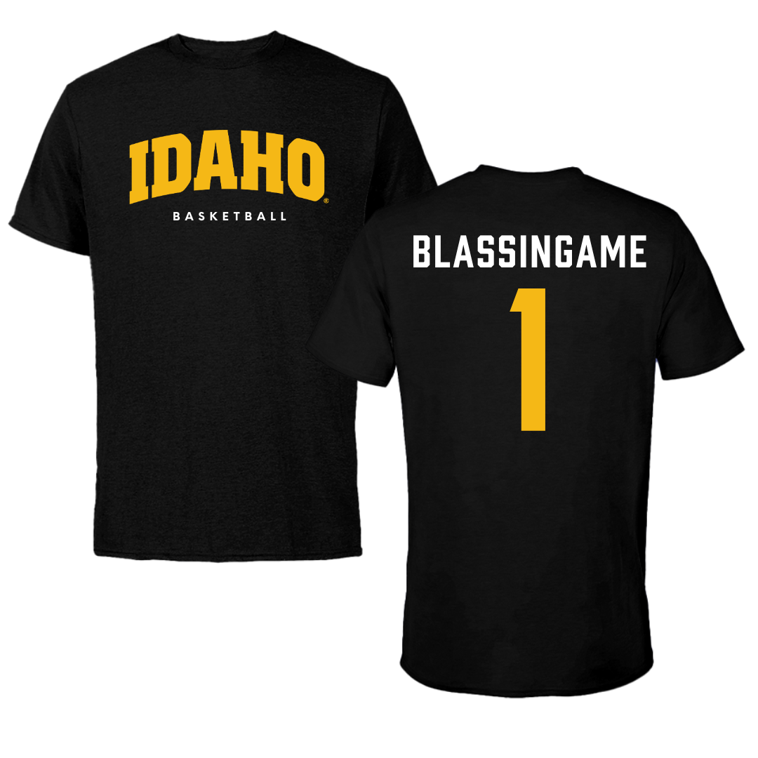 University of Idaho Basketball Black Idaho Tee - #1 Trevon Blassingame