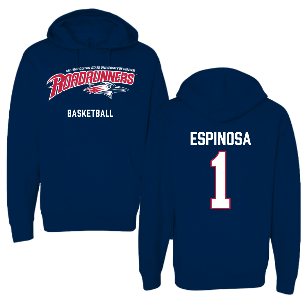 Metropolitan State University of Denver Basketball Navy Hoodie - #1 Mikylah Espinosa
