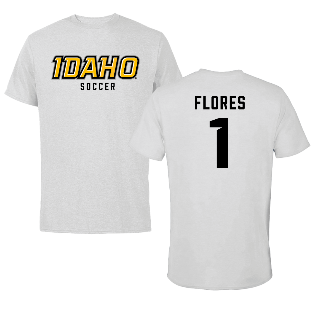 University of Idaho Soccer Gray Tee - #1 Paula Flores