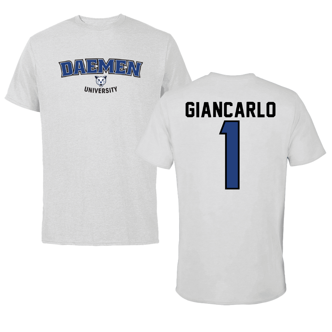 Daemen University Lacrosse Light Gray Tee - #1 Olivia Giancarlo
