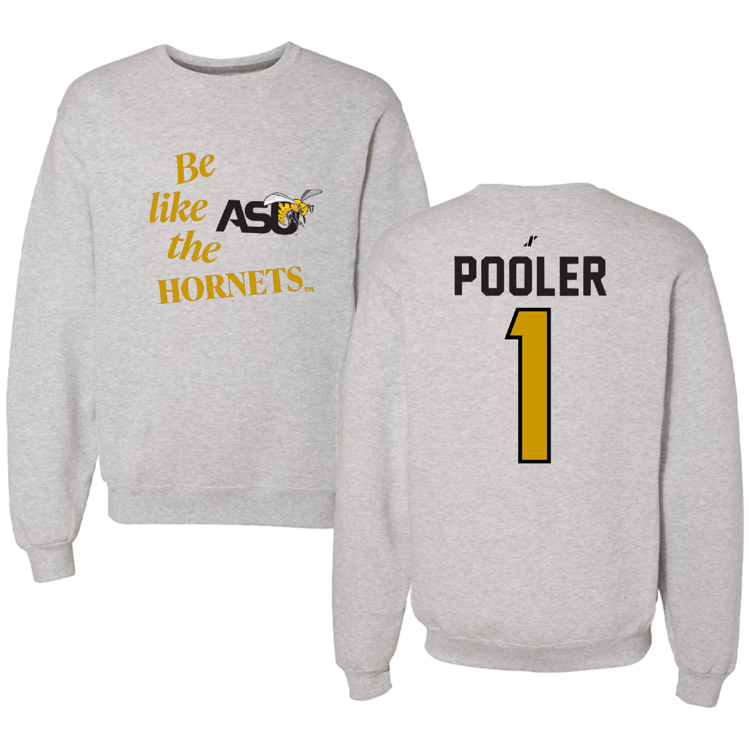 Alabama State University Basketball Light Gray Be Like Us Crewneck - #1 Alanah Pooler