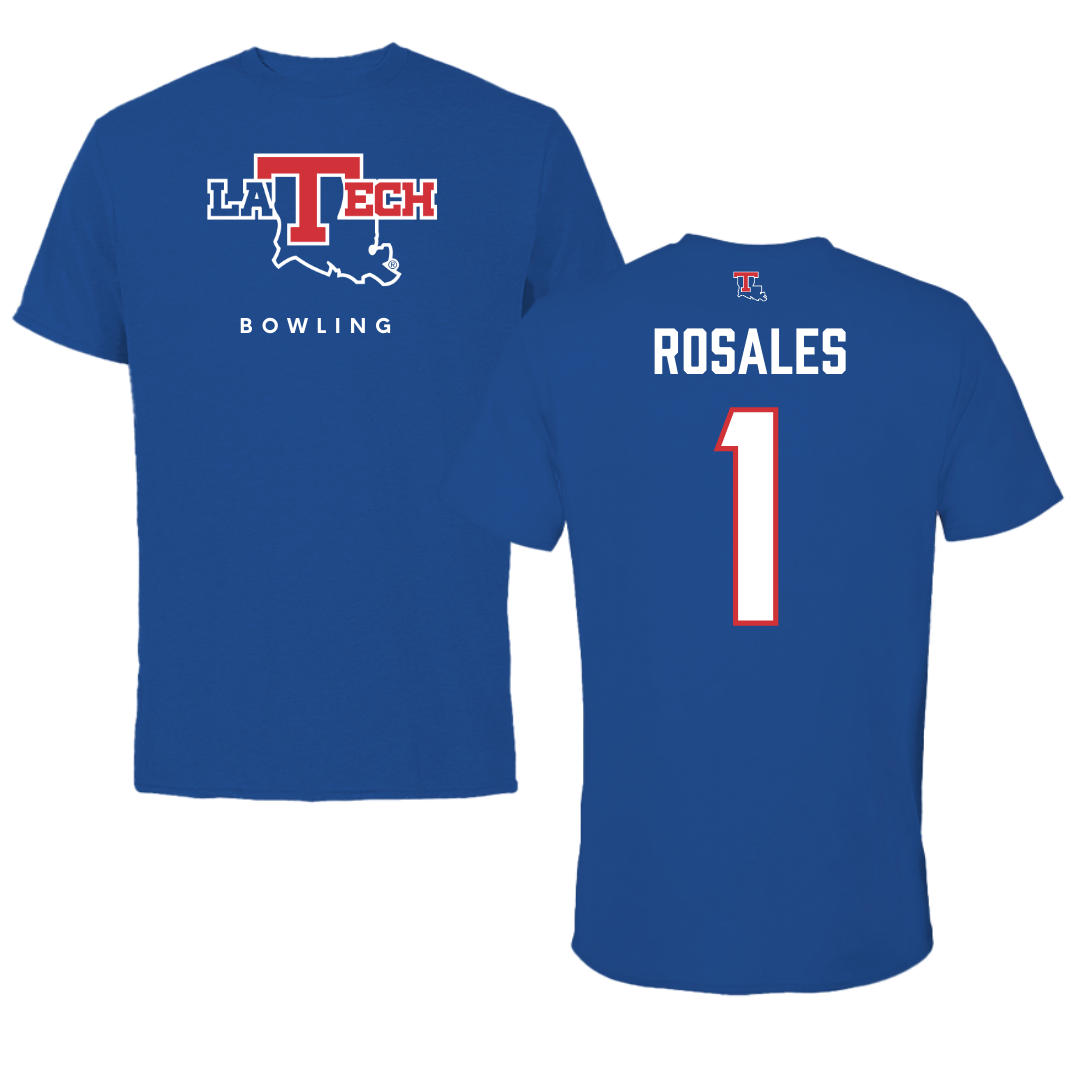 Louisiana Tech University Bowling True Royal Tee  - #1 Patricia Rosales