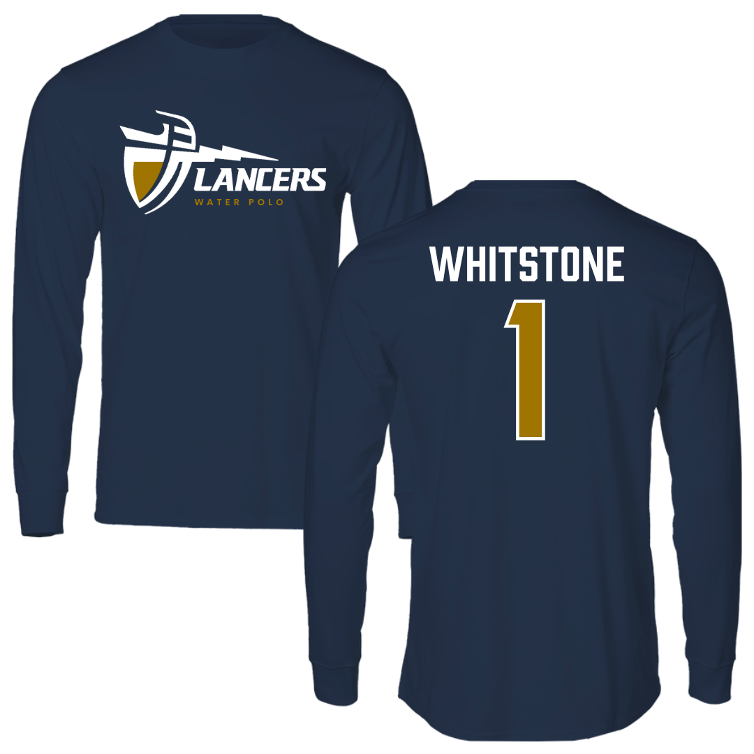 California Baptist University Water Polo Navy Long Sleeve  - #1 William Whitstone