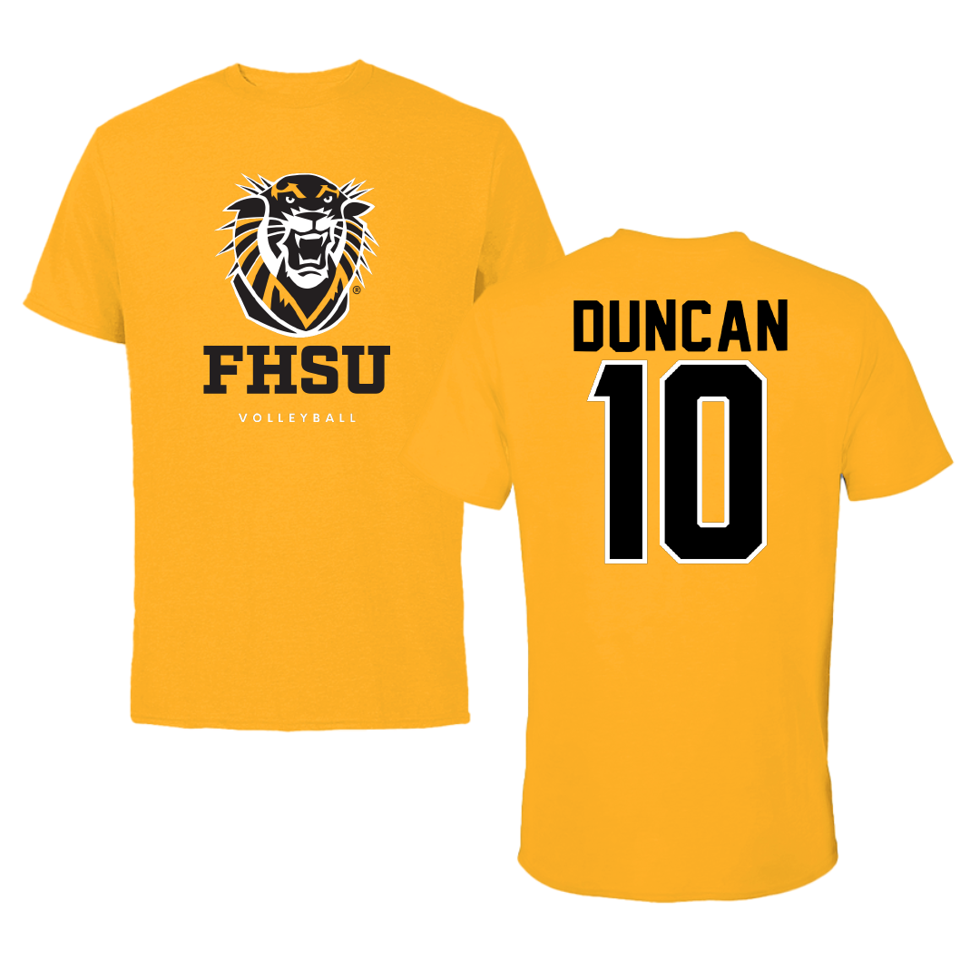 Fort Hays State University Volleyball Gold Tee - #10 Hope Duncan