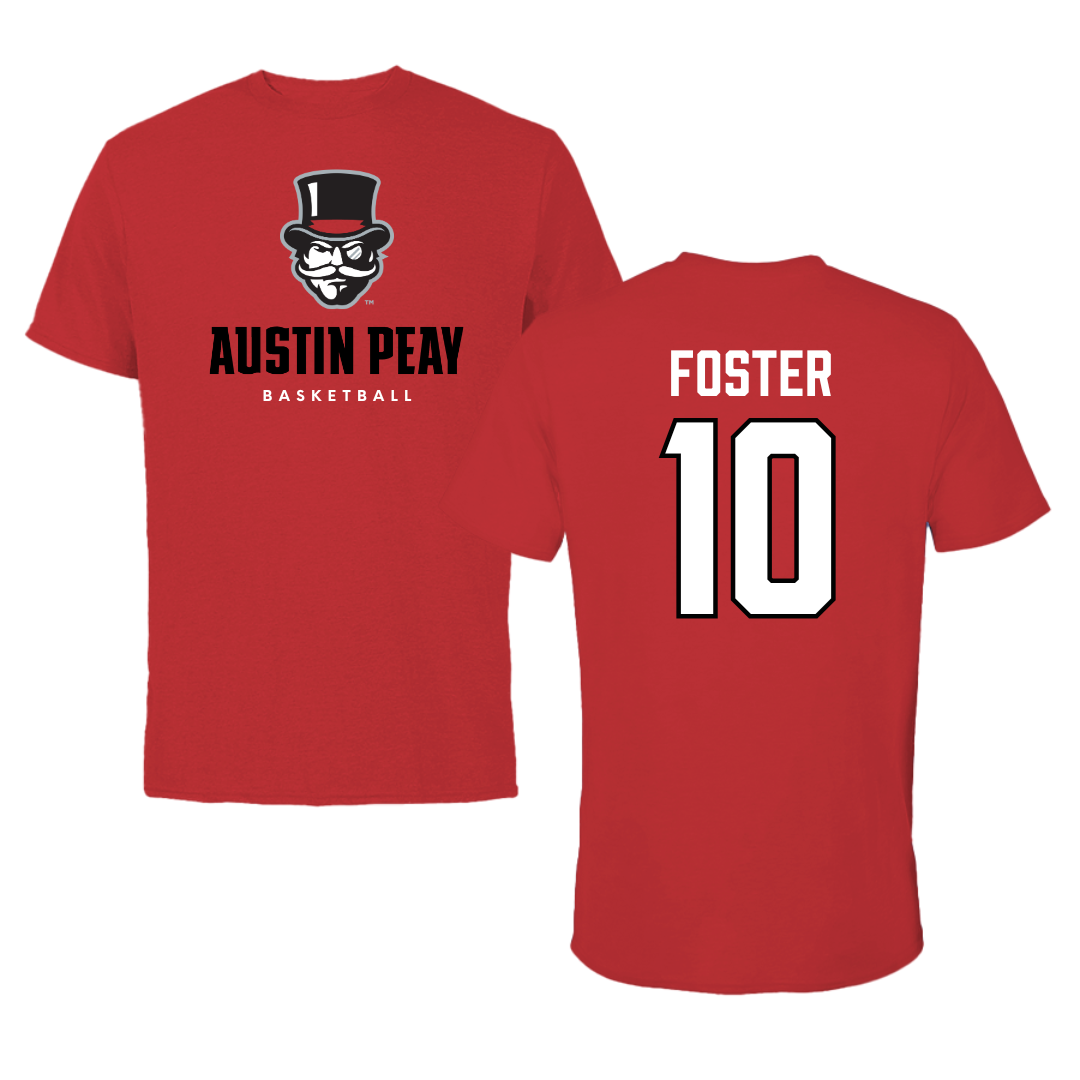 Austin Peay State University Basketball Red Mascot Tee - #10 La’Nya Foster