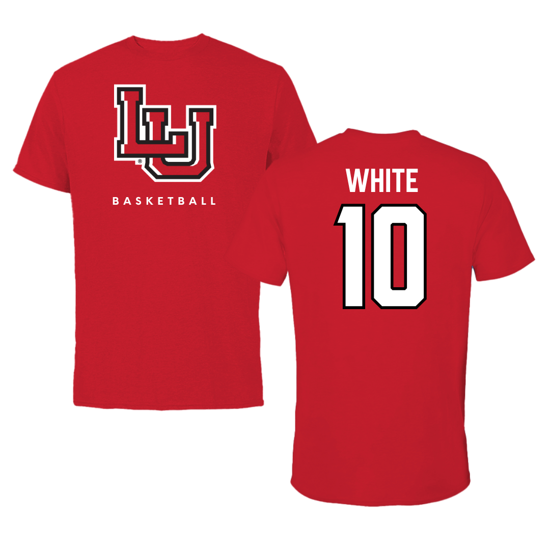 Lamar University Basketball Red Tee  - #10 Errol White