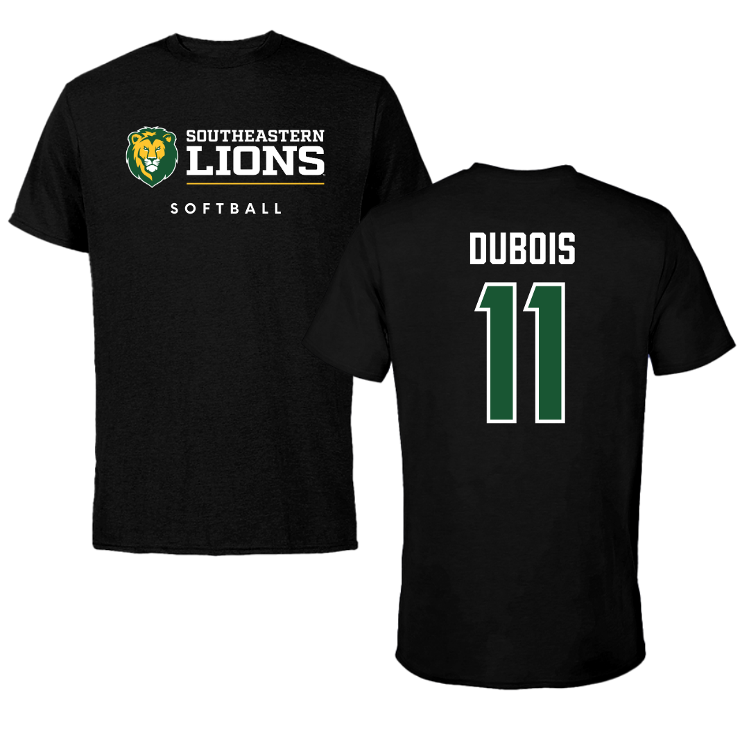 Southeastern Louisiana University Softball Black Tee  - #11 Ellie DuBois