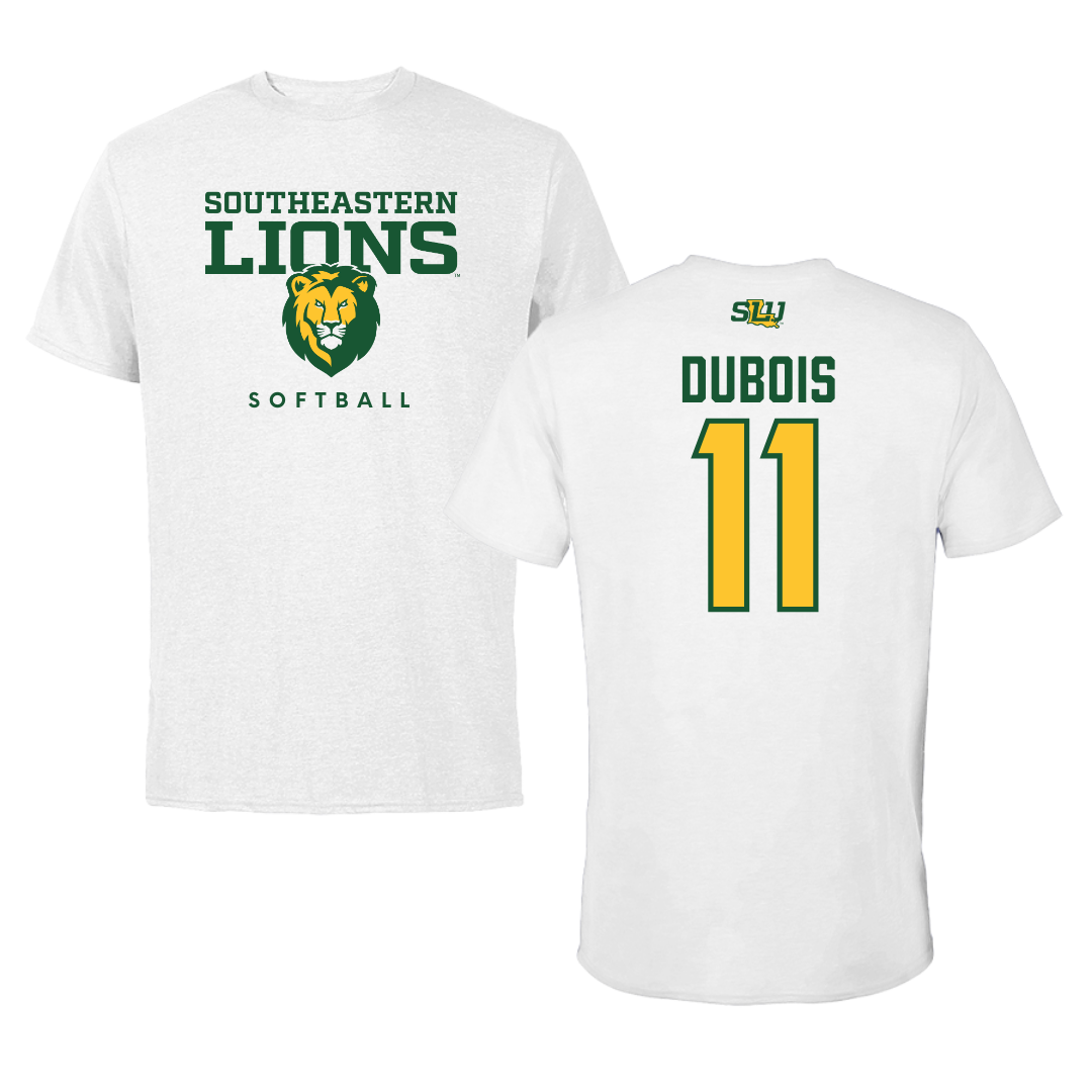 Southeastern Louisiana University Softball White Tee  - #11 Ellie DuBois