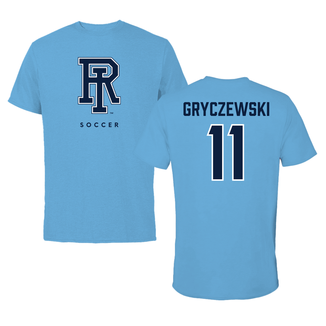 University of Rhode Island Soccer Carolina Blue Tee  - #11 Patrick Gryczewski