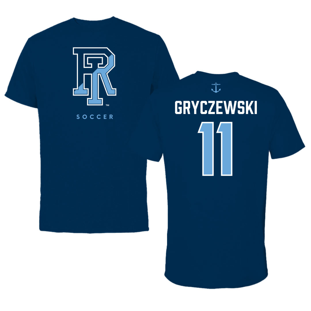 University of Rhode Island Soccer Navy Tee  - #11 Patrick Gryczewski