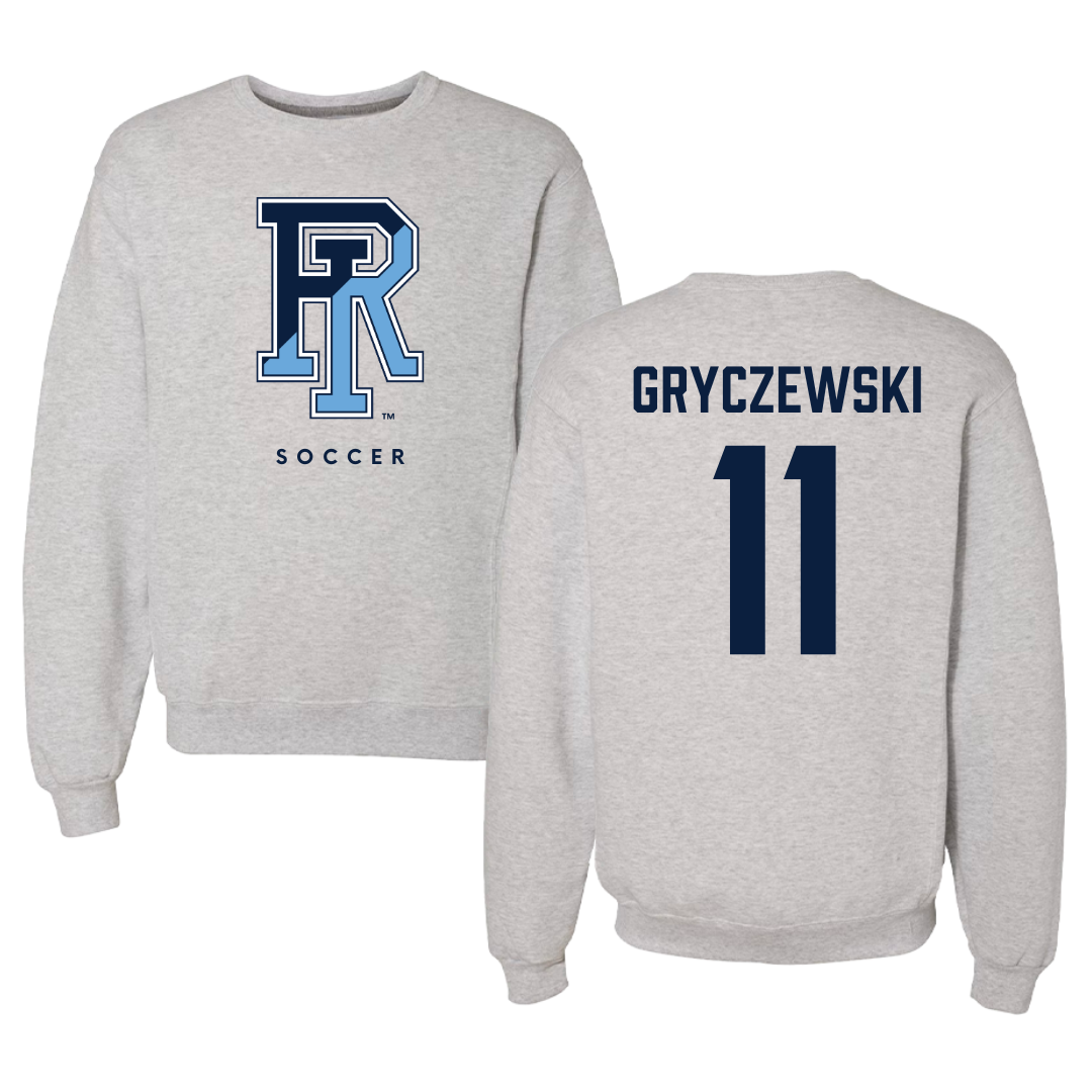 University of Rhode Island Soccer Gray Crewneck  - #11 Patrick Gryczewski