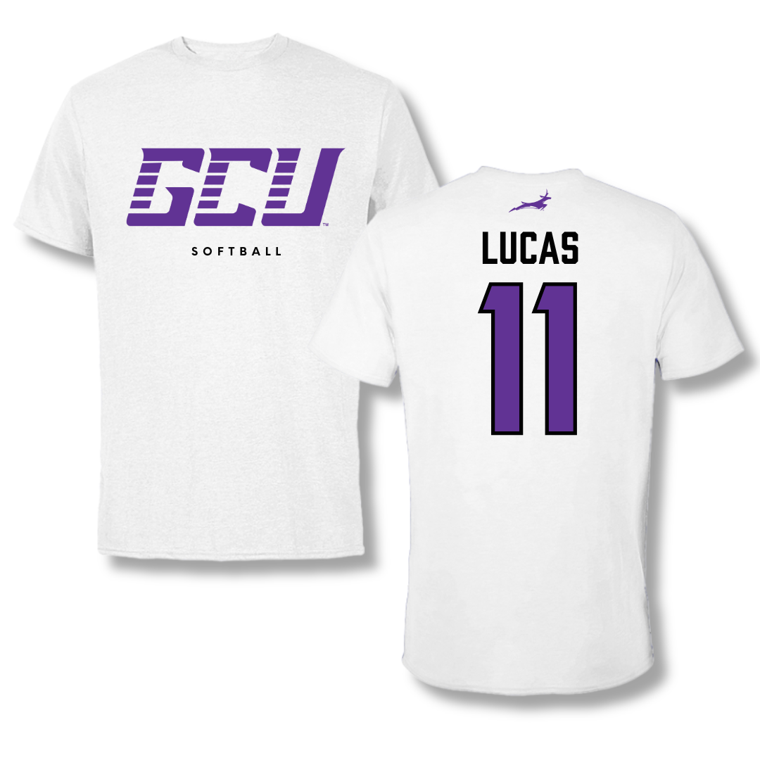 Grand Canyon University Softball White Tee  - #11 Tinley Lucas
