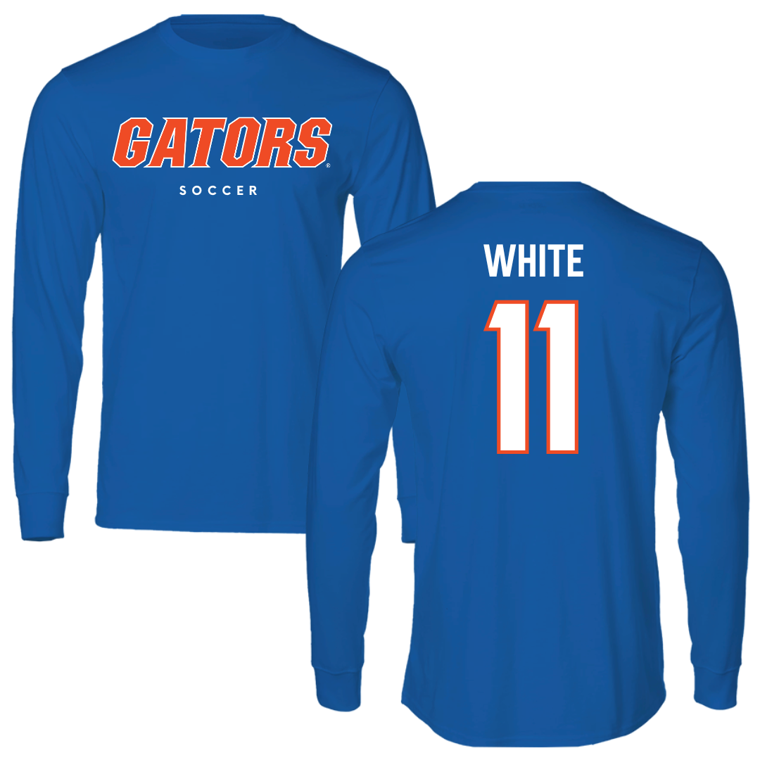 University of Florida Soccer True Royal Block Long Sleeve - #11 Sophie White