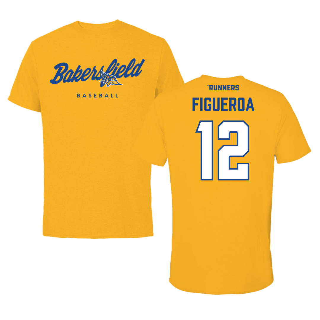 California State University-Bakersfield Baseball Gold Tee  - #12 Ryan Figueroa