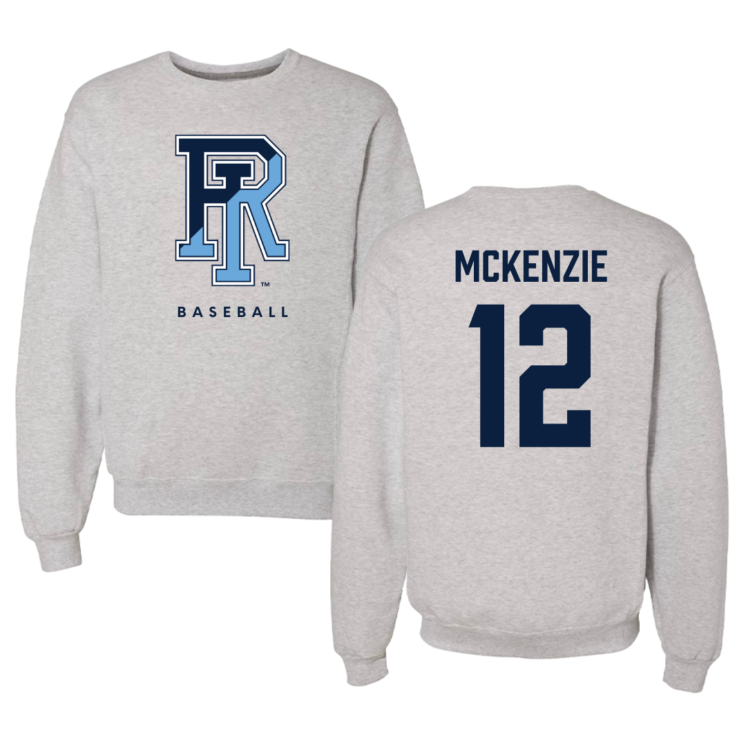 University of Rhode Island Baseball Gray Crewneck  - #12 Brody McKenzie