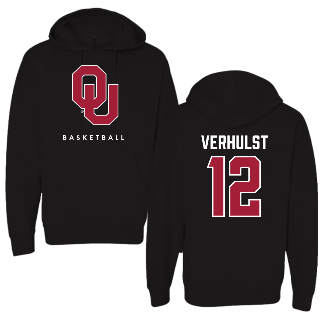 University of Oklahoma Basketball Black Hoodie  - #12 Payton Verhulst