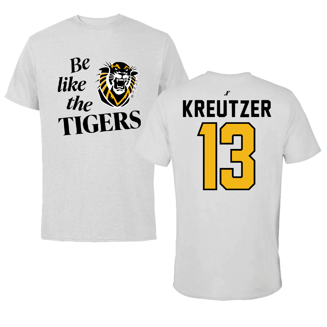 Fort Hays State University Baseball Light Gray Be Like Us Performance Tee - #13 Brady Kreutzer