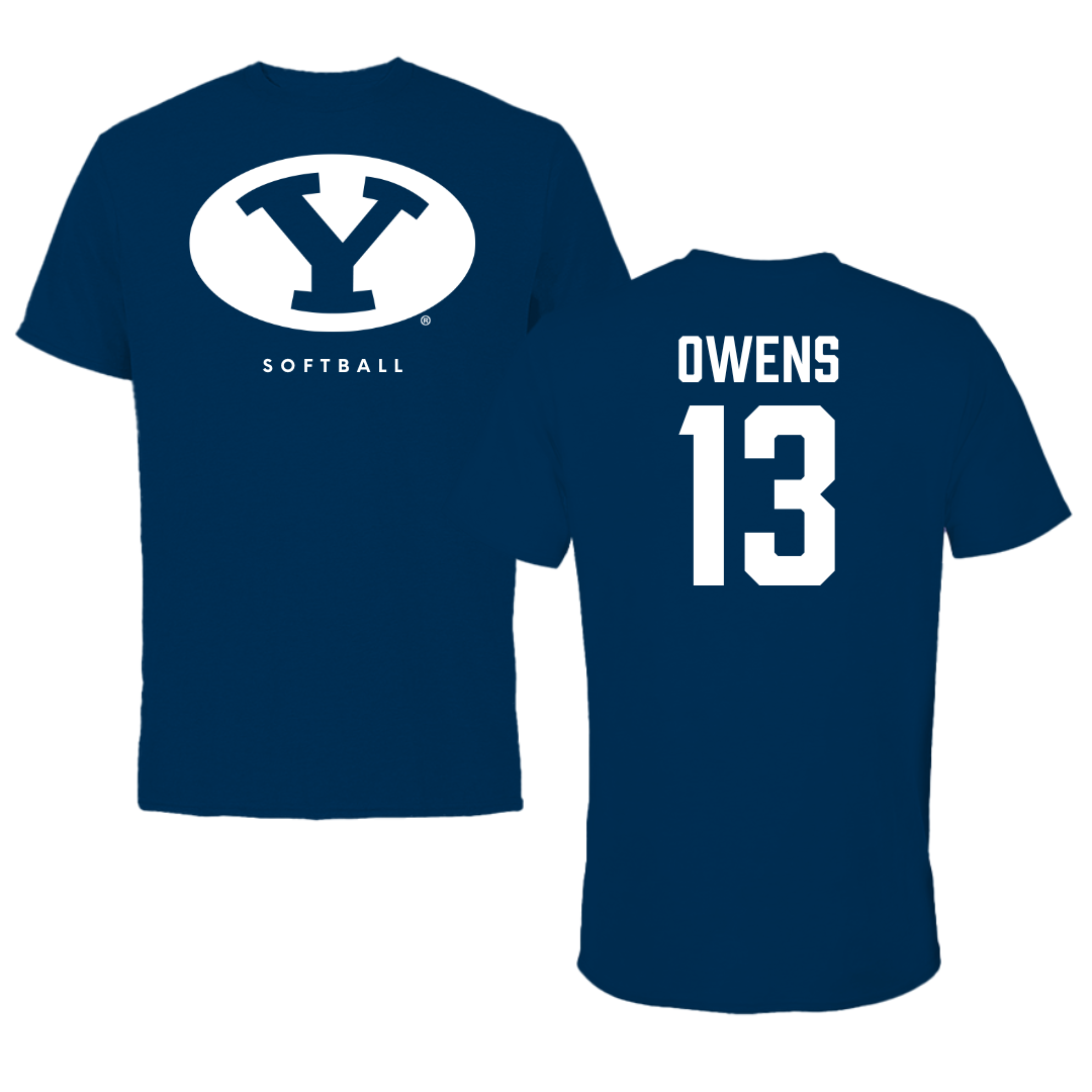 Brigham Young University Softball Navy Tee  - #13 Lily Owens