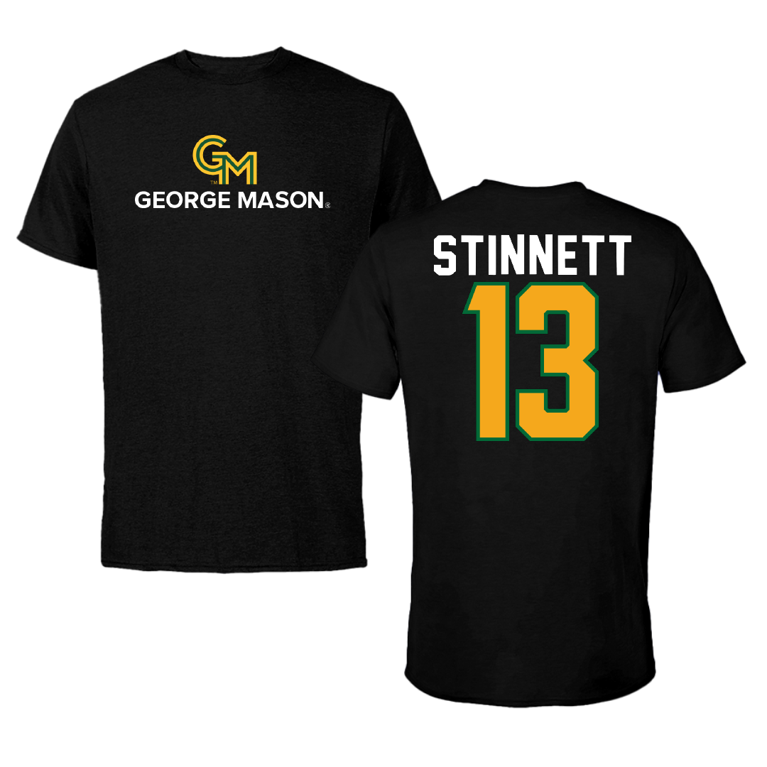 George Mason University Softball Black Performance Tee - #13 Kaylee Stinnett