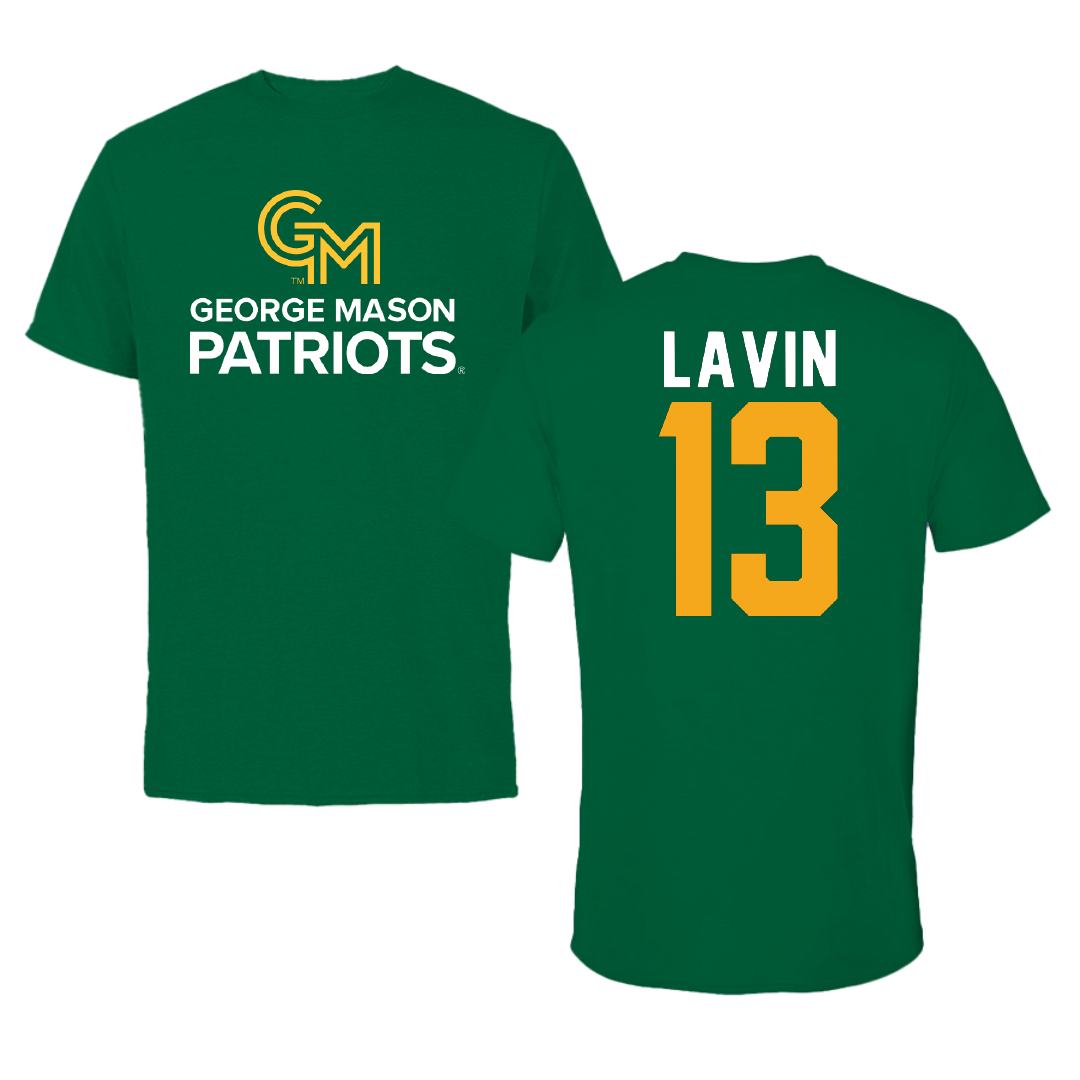George Mason University Baseball Green Patriots Tee - #13 Sam lavin