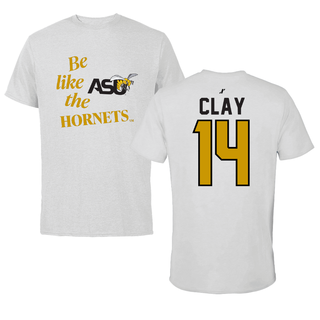 Alabama State University Volleyball Light Gray Be Like Us Performance Tee - #14 Kamrynn Clay