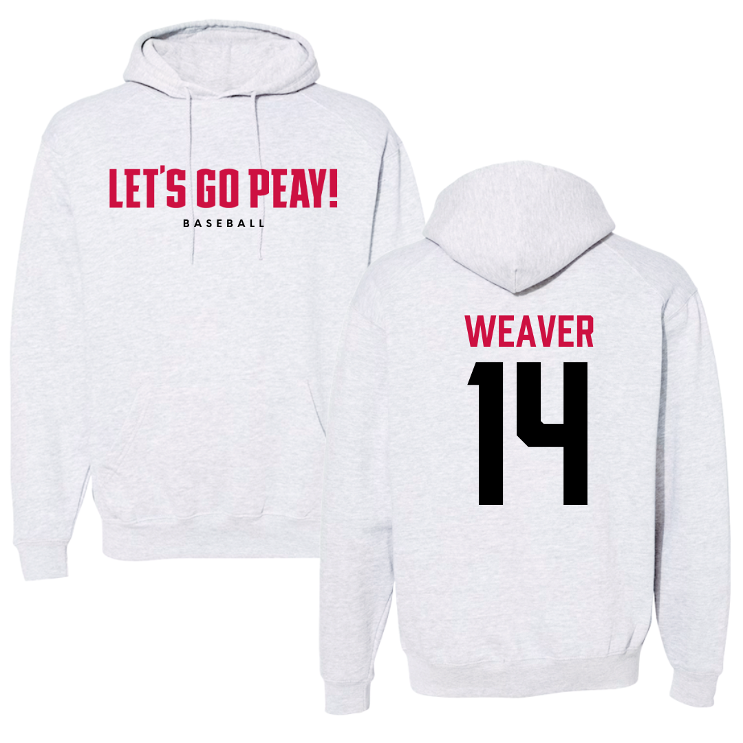 Austin Peay State University Baseball Gray Hoodie  - #14 Jacob Weaver