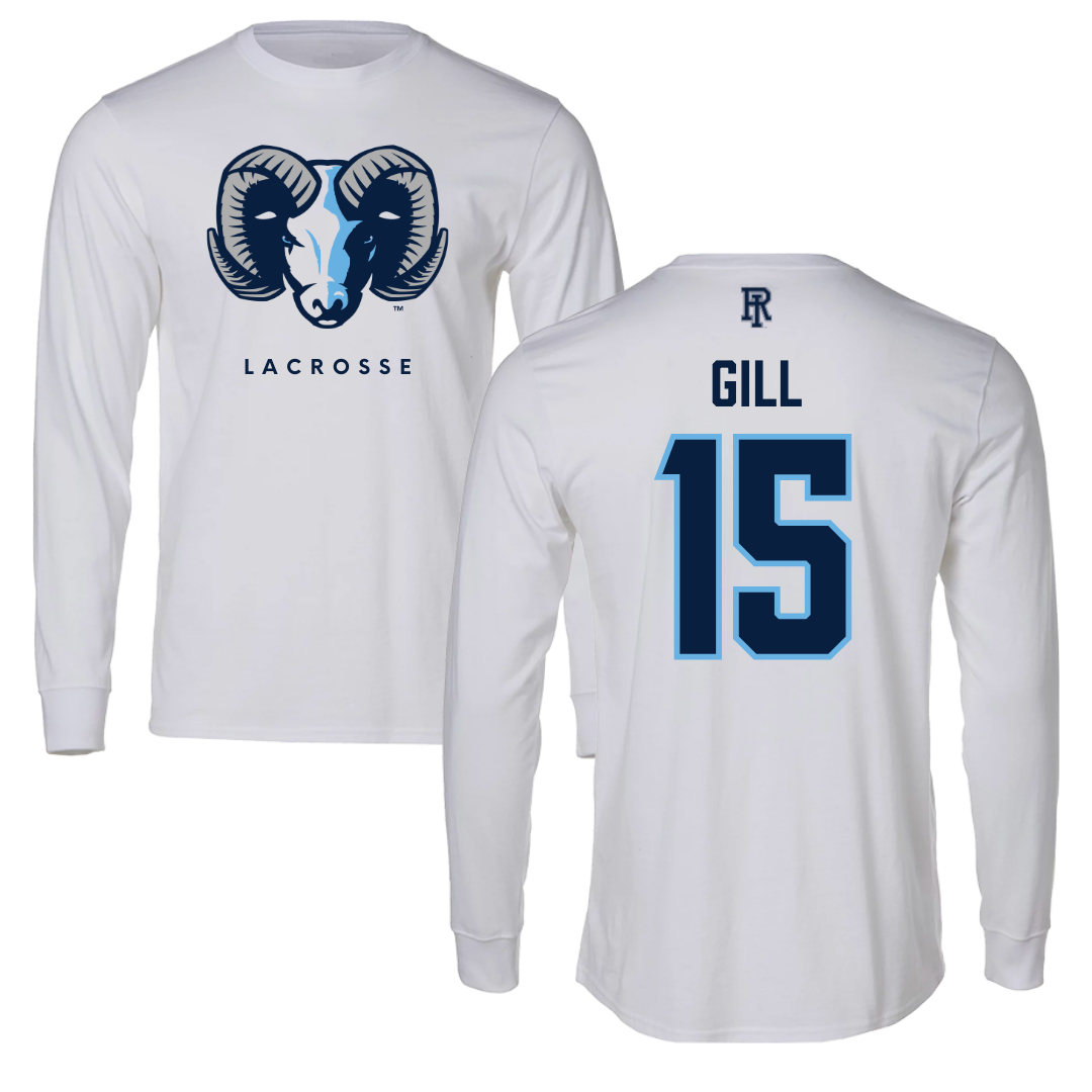 University of Rhode Island Lacrosse White Long Sleeve  - #15 Izze Gill