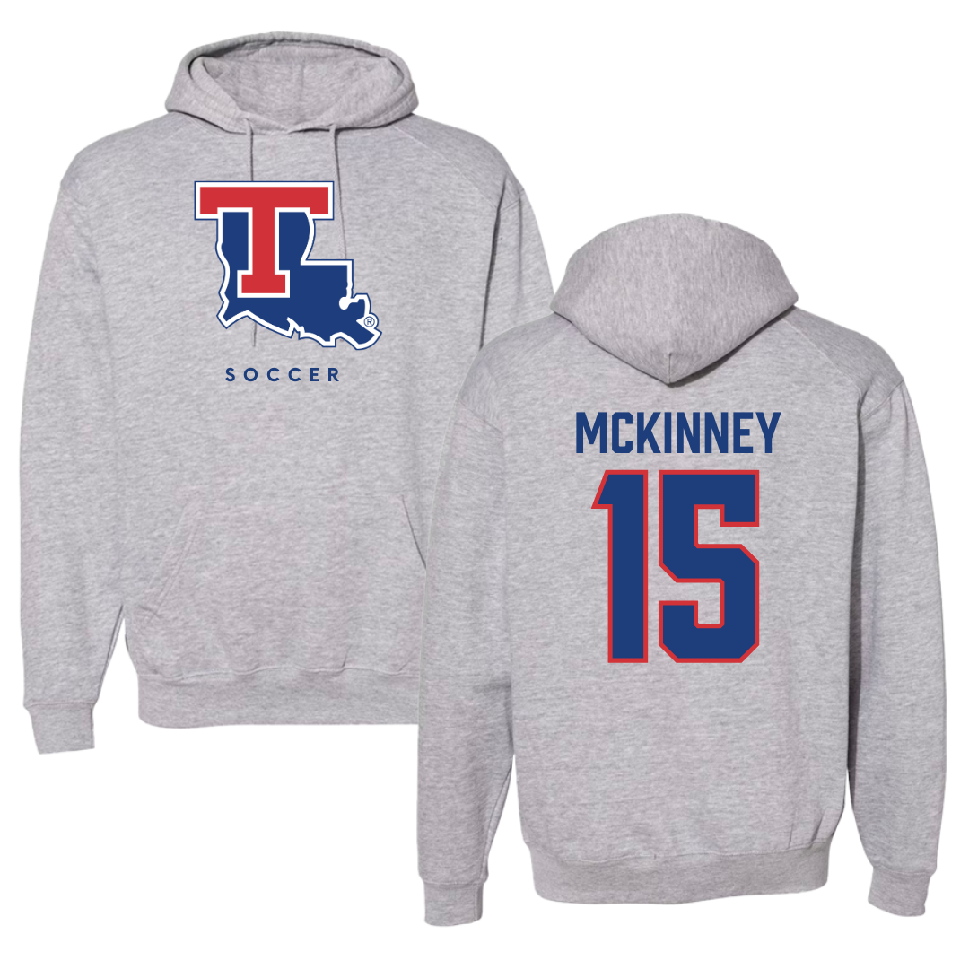 Louisiana Tech University Soccer Gray Hoodie  - #15 Callie McKinney