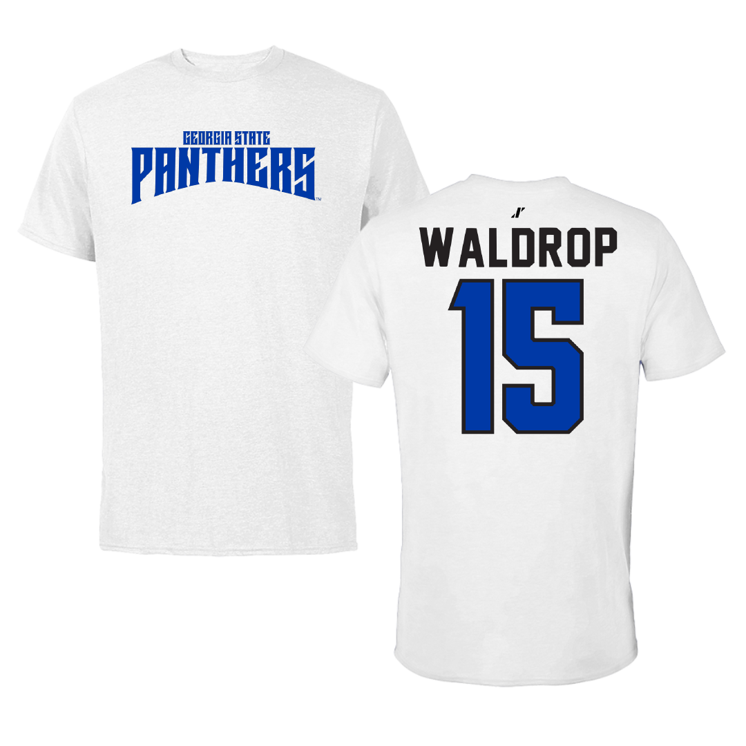 Georgia State University Football White Classic Tee - #15 Rodge Waldrop