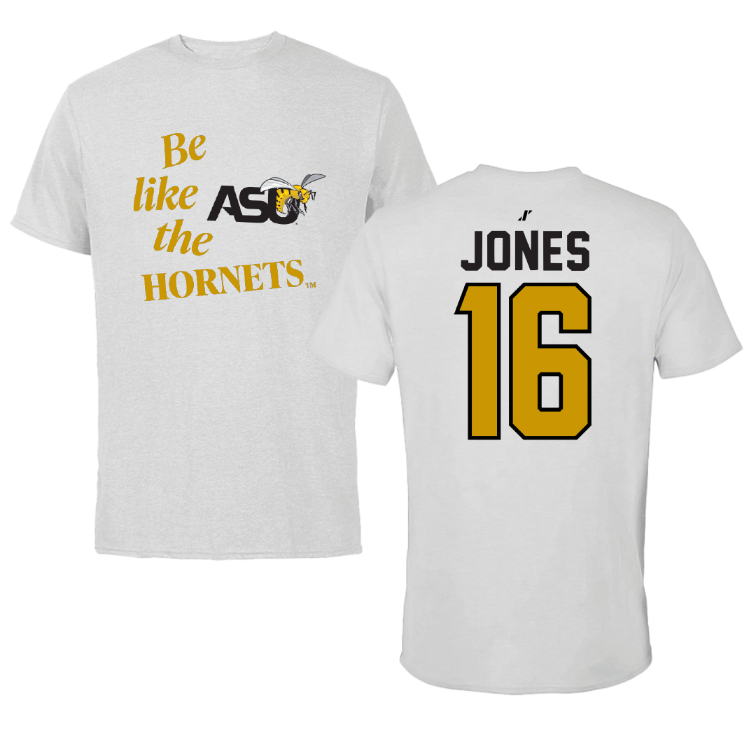 Alabama State University Volleyball Light Gray Be Like Us Tee - #16 Essence Jones