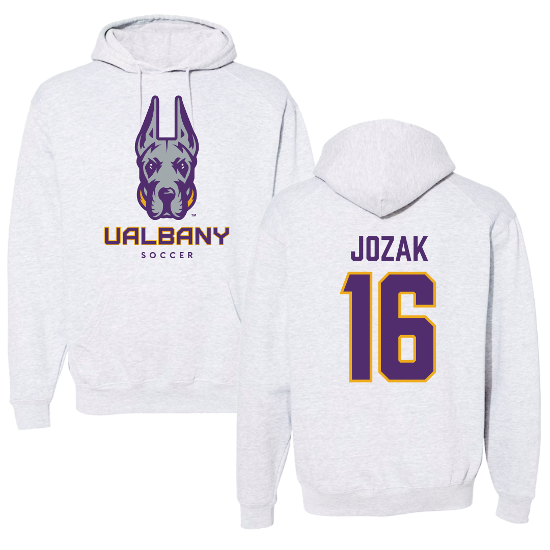 University at Albany Soccer Gray Hoodie  - #16 Emily Jozak