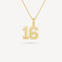 Gold Presidents Pendant and Chain - #16 Jayne Sepulveda