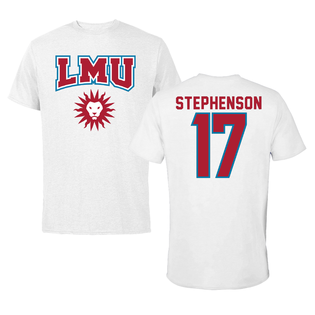 Loyola Marymount University Volleyball White Performance Tee - #17 Sophie Stephenson