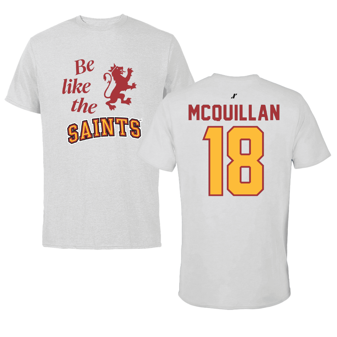 Flagler College Softball Light Gray Be Like Us Tee - #18 Kiley McQuillan