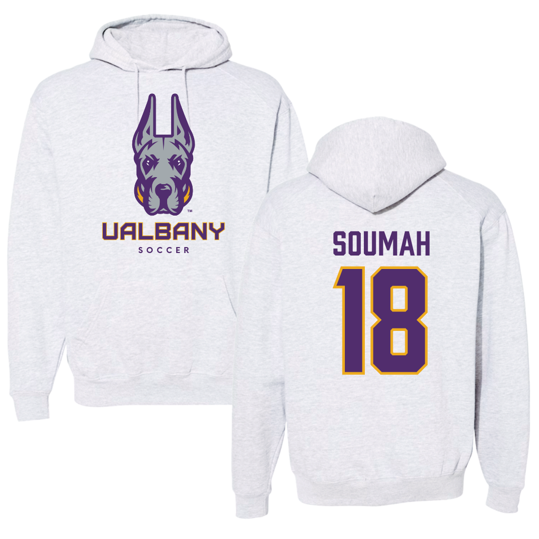 University at Albany Soccer Gray Hoodie  - #18 Mohamed Soumah