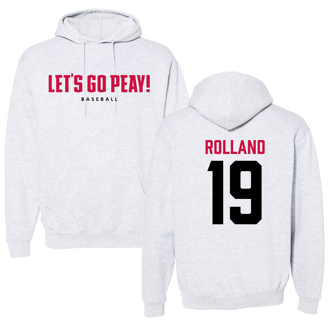 Austin Peay State University Baseball Gray Hoodie  - #19 Luke Rolland