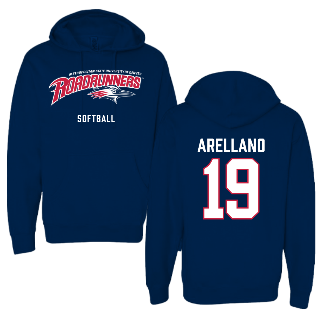Metropolitan State University of Denver Softball Navy Hoodie - #19 Aaliyah Arellano