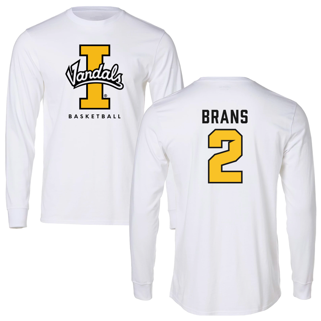 University of Idaho Basketball White Vandals Long Sleeve - #2 Sarah Brans
